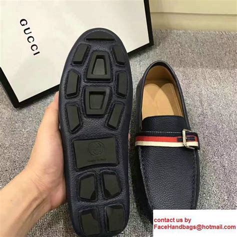 gucci leather driver with sylvie web buckle fake